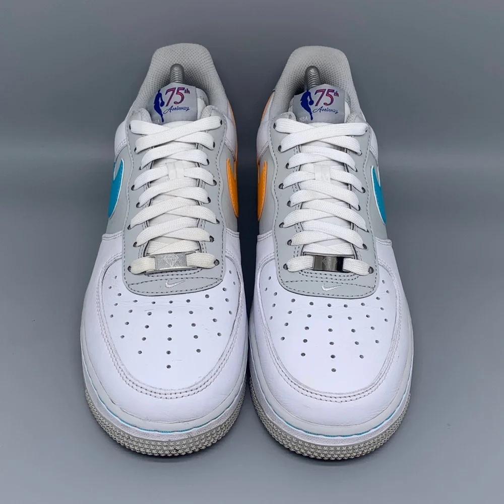 Nike Air Force 1 '07 LV8 White Multi Color Swoosh‎ Shoes DC8874-100 Men’s Sz 8.5